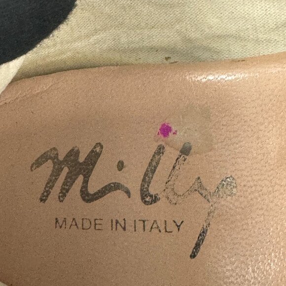 Milly Made in Italy Silver Metallic Leather Ballet Flats, Size 39.5 - Picture 13 of 15